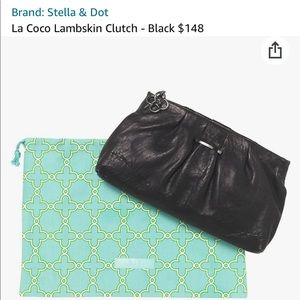 STELLA & DOT La Coco Lamb Leather Clutch Bag